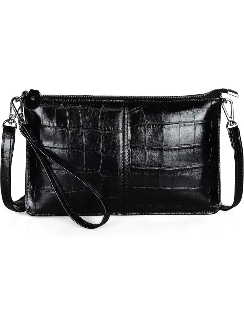 Genuine Leather Small Crossbody Bag & Wristlet Wallet for Women - Stylish Purses